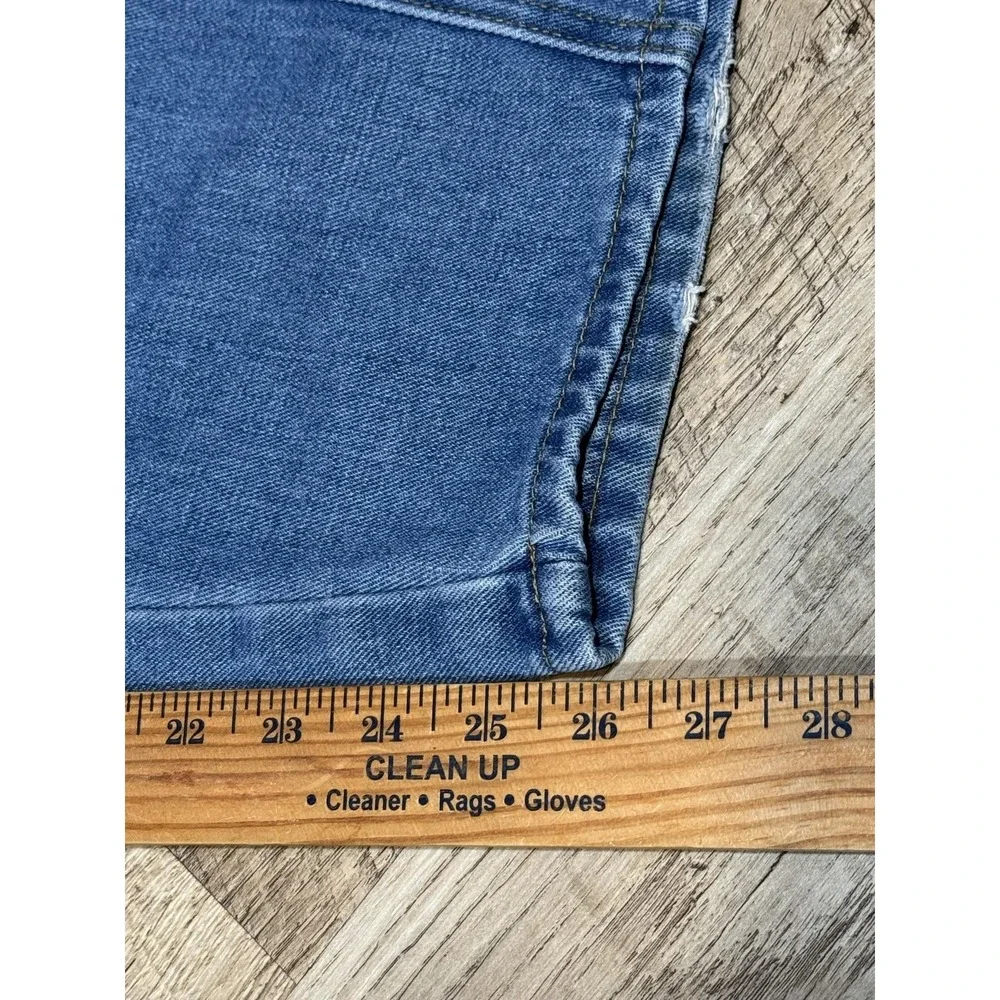 Denim Bib Overalls Womens Small Blue 100% Cotton Utility Workwear Pockets Casual